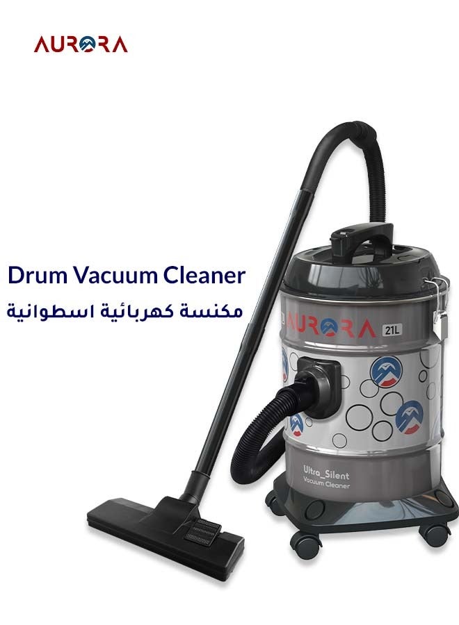 اورورا مكنسة كهربائية سعة 21 لتر، 2000 وات | محرك عالي الكفاءة وشفط قوي | لون رمادي | هيكل معدني قوي | فرشاة أرضية مزدوجة الاستخدام | الموديل: AR-21VSY - Image 1